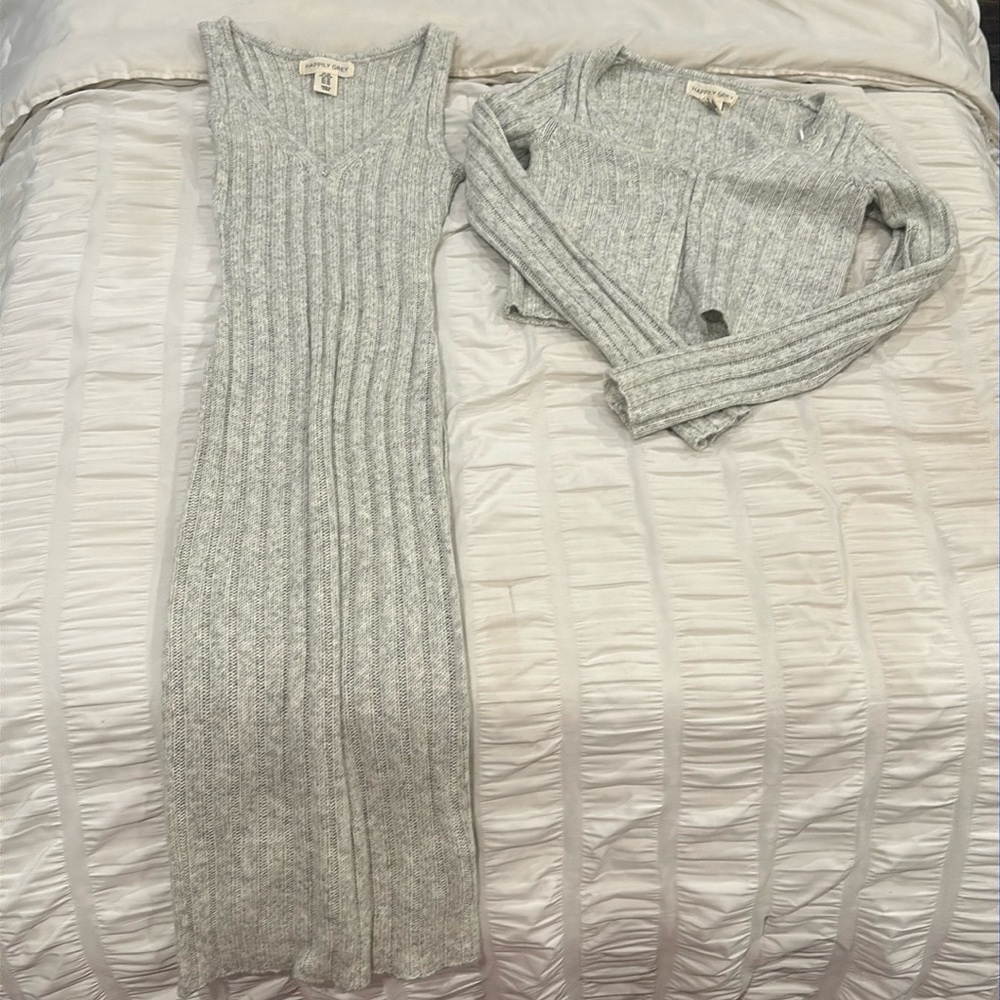 Dress and cardigan set
